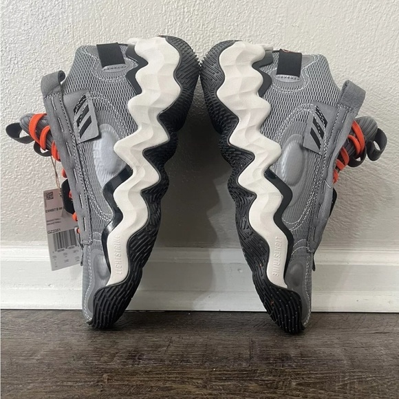 Adidas Exhibit B Candace PE Black/Gray/Orange Basketball Women Shoe Siz 7 GZ2351 - Picture 7 of 11